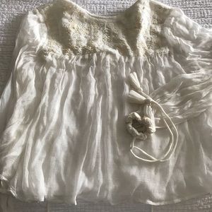 Free People beaded and embroidered shirt.